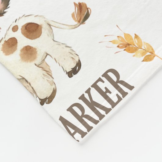 Couverture pour bébé de vache personnalisée | 30x4 (Coin)