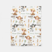 Couverture pour bébé de vache personnalisée | 30x4 (Devant)