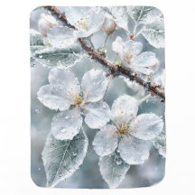 Doux Plaid Bébé Sakura – Fleur de Cerisier Blanc F