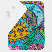 Expressions couvrantes de bébé, le soleil, lune,