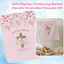 Filles Boho Floral Rose BAPTISM CHRISTENING