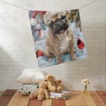 Couverture Pour Bébé French Bulldog Winter Wonderland Christmas Joie<br><div class="desc">Ce design festif reflète l'esprit joyeux de la période des fêtes, avec un adorable petit portant un chapeau de Père Noël. Le chien est niché dans un pays des merveilles hivernales, avec un bonhomme de neige, un sapin de Noël décoré et des cadeaux joliment emballés. Les flocons de neige tombent...</div>
