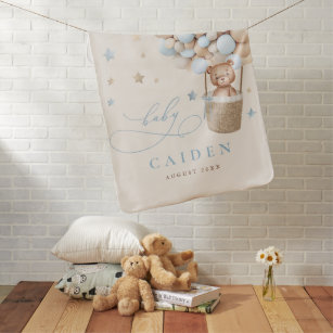 Couverture Pour Bébé Garçon Teddy Ours Neutre Baby shower Nursery Cadea