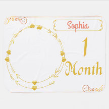 Golden Design personnalisable Milestone Baby Name