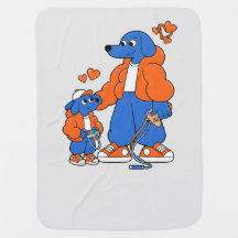 Meilleurs amis : Duo de Blue Dog père et fils ( Or