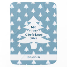 Mon premier bébé bleu de Noël Personnalisé