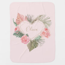 Monogramme rose bohème personnalisé