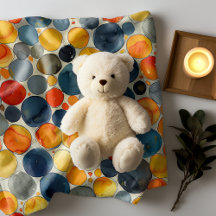 Motif cercle de Noël jaune orange gris