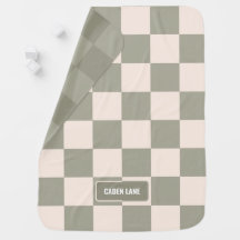 Personnalisé À damiers Armée Sage Pistachio Green