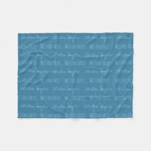 Couverture pour bébé personnalisée avec nom répété (Devant (Horizontal))