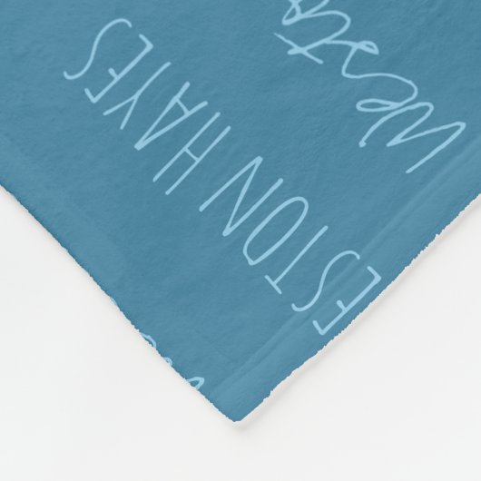 Couverture pour bébé personnalisée avec nom répété (Coin)