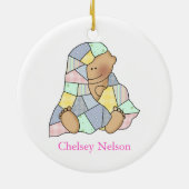 Couverture pour bébé Premier ornement de Noël (Dos)