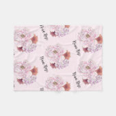 Couverture pour enfants rose et floral personnalis (Devant (Horizontal))