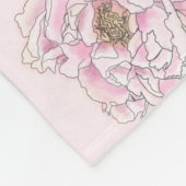 Couverture pour enfants rose et floral personnalis (Coin)