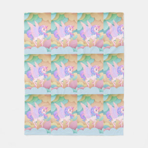 Couverture pour filles unicorn personnalisable