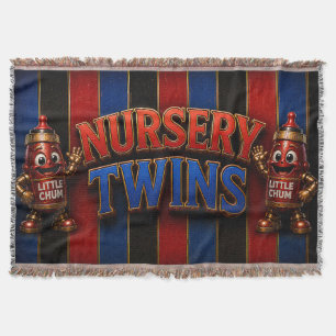 Couverture pour jumeaux de la nursery Chums cola/