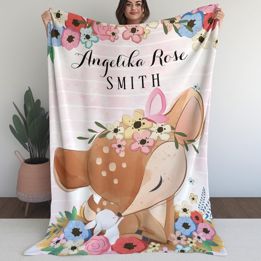 Couverture pour les filles avec Fleurs de Cerfs Fl