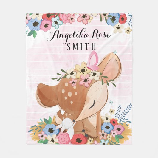 Couverture pour les filles avec Fleurs de Cerfs Fl (Devant)