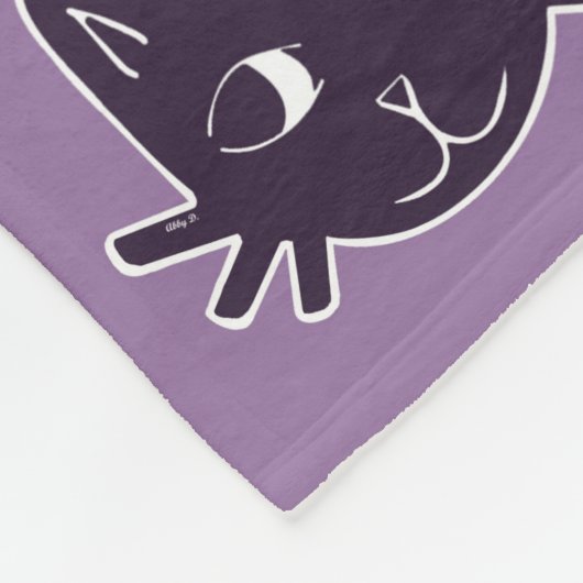 Couverture pourpre d'ouatine d'impression de chat (Coin)