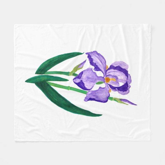 Couverture pourpre d'ouatine d'iris (Devant (Horizontal))