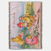 Couverture Poussin de Pâques Oeuf Coloré Coton (devant Vertical)