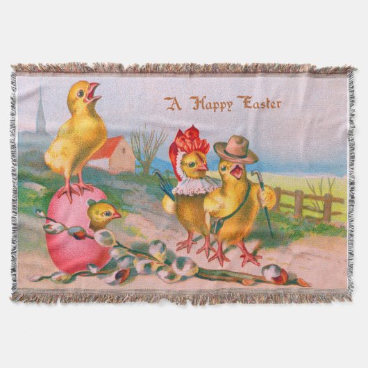 Couverture Poussin de Pâques Oeuf Coloré Coton (Devant)