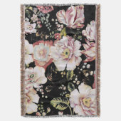 Couverture Preppy bohème pays girly chic noir floral (devant Vertical)