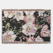 Couverture Preppy bohème pays girly chic noir floral (Devant)