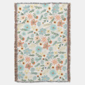 Couverture Pretty Colorful Ditsy Floral White Design Wrapping (devant Vertical)