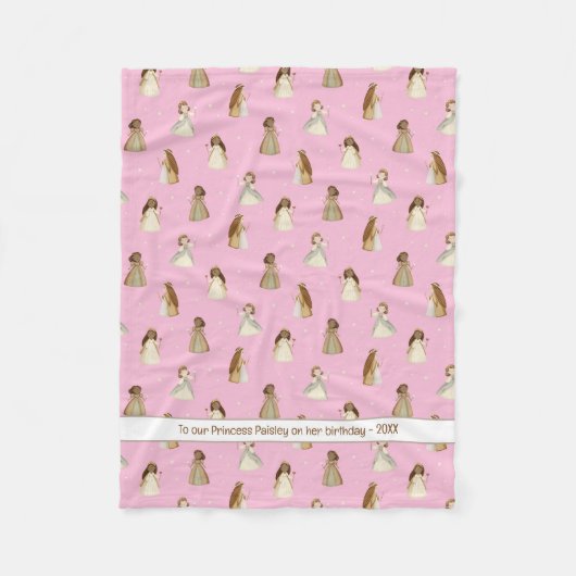 Couverture Princesse avec nom ou message (Devant)