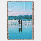 Couverture Promenade romantique sur la plage Blanket (devant Vertical)