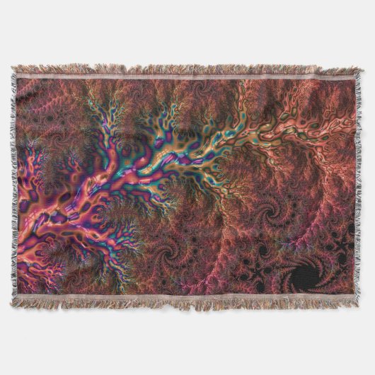 Couverture Psychedélique Groovy Tripant Funky Coloré Fractale (Devant)