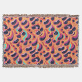 Couverture Psychédélique violet et orange Motif Abstrait (Devant)