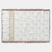 Couverture Pug Personnalisé (Blanc) (Devant)