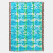 Couverture Pupule Hawaiian Vintage Palm Tree Plaid (devant Vertical)