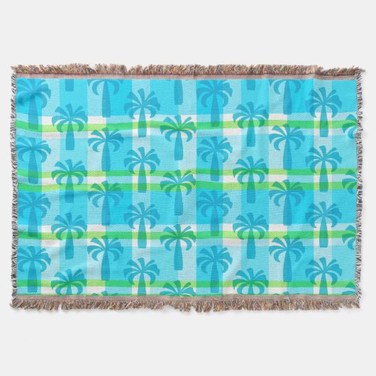 Couverture Pupule Hawaiian Vintage Palm Tree Plaid (Devant)