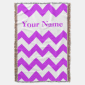 Couverture Purple Bold Chevron avec nom personnalisé (devant Vertical)