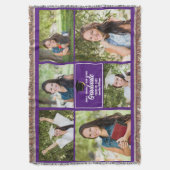 Couverture Purple Graduation Photo Collage Chic Custom (devant Vertical)
