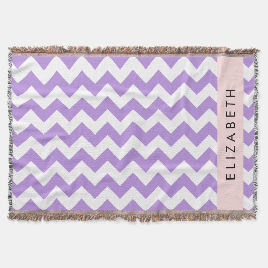 Couverture Purple Zigzag, Purple Chevron, Votre Nom (Devant)