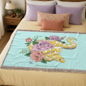 Couverture Python boule jaune albino Roses sarcelle
