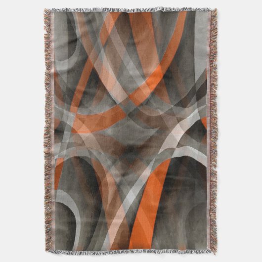Couverture Quatre-vingts Vibes Brûlées orange et gris courbe (devant Vertical)
