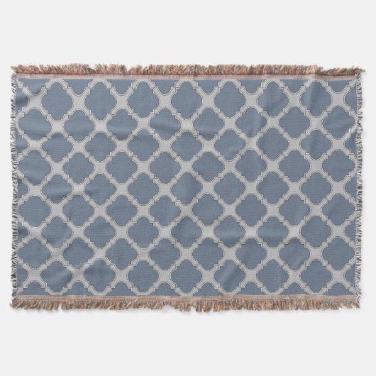 Couverture Quatrefoil gris bleu (Devant)