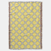 Couverture Quatrefoil jaune et gris (devant Vertical)