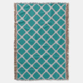 Couverture Quatrefoil turquoise et gris (devant Vertical)