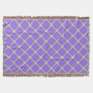 Couverture Quatrefoil violet et gris