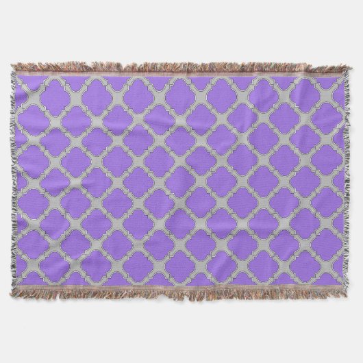 Couverture Quatrefoil violet et gris (Devant)