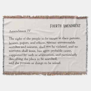 Couverture Quatrième amendement Constitution Charte des droit