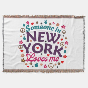 Couverture Quelqu'un à New York m'aime, design rétro amusant