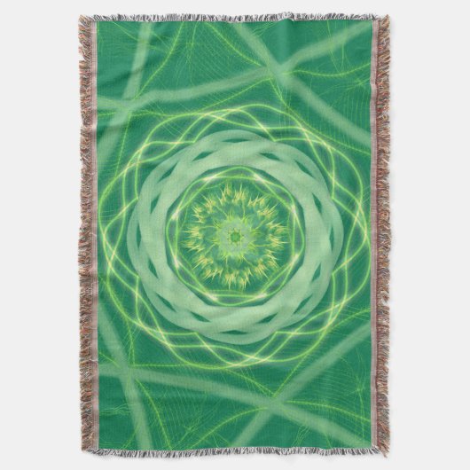 Couverture Radiant Green Spirograph Mandala (devant Vertical)
