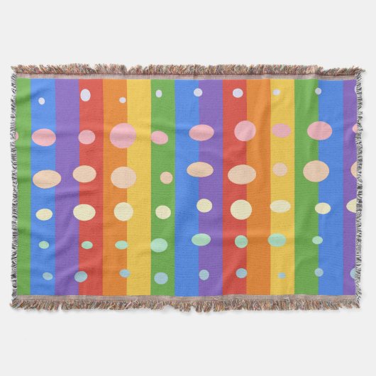 COUVERTURE RAINBOW DOT STRIPES (Devant)